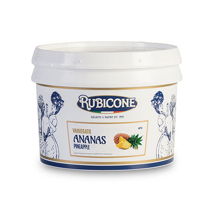 Pineapple Sundae Dessert Topping - 3 KG Bucket - Pineapple Variegate - Rubicone Canada - Ships Free Within Canada on Orders Above CAD $199