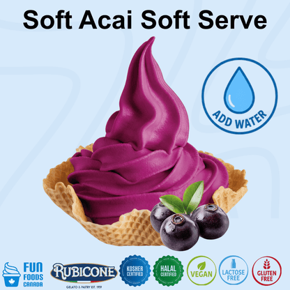 Mélange Açaï glacé et Gelato mou – Caisse de 8 sacs de 1,5 kg – Rubicone Canada – Livraison gratuite au Canada pour les commandes de plus de 199 CAD