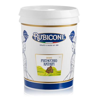 Pistachio Kunafa Kataifi Spreadable Filling Cream - Cremino Pistachio Kataifi - 5 KG Bucket - Rubicone Canada - Ships Free Within Canada on Orders Above CAD $199