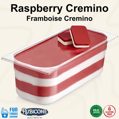 Raspberry Spreadable Filling Cream - Cremino Raspberry - 5 KG Bucket - Rubicone Canada - Ships Free Within Canada on Orders Above CAD $199