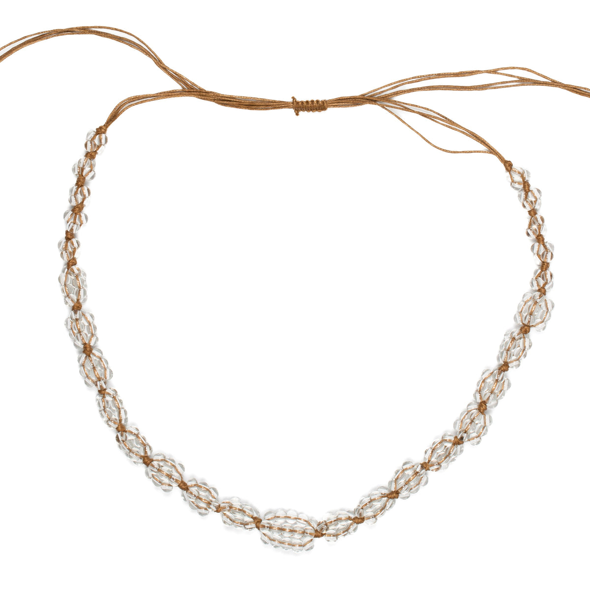 Long Glass Cluster Bead Necklace