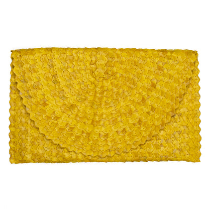 Pandan Leaf Clutch Purse - Yellow