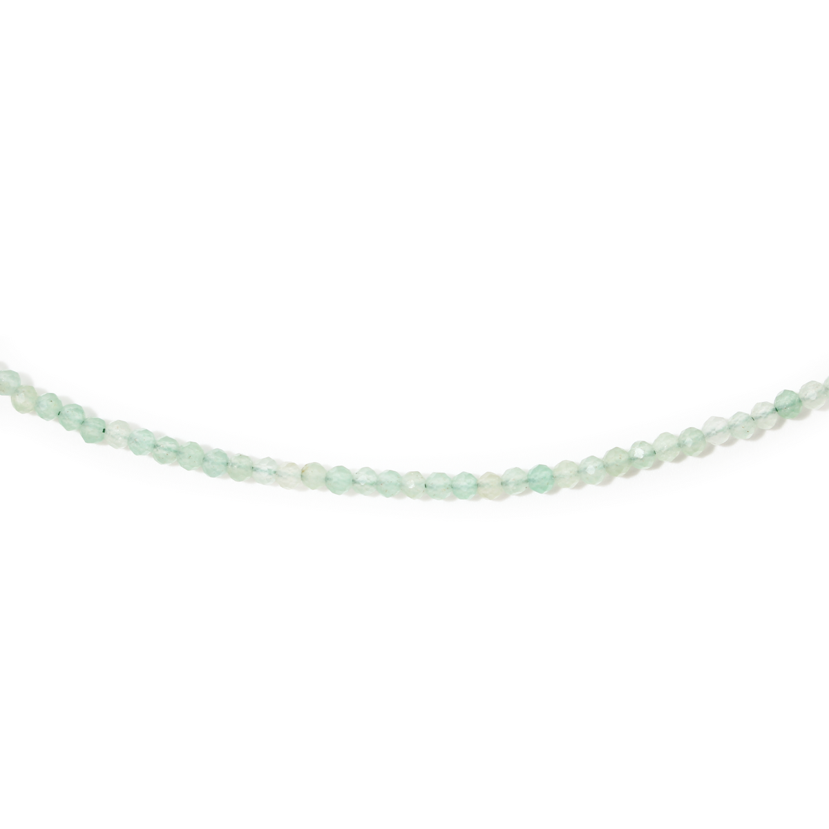 Green Aventurine Bead Necklace - 2-3mm