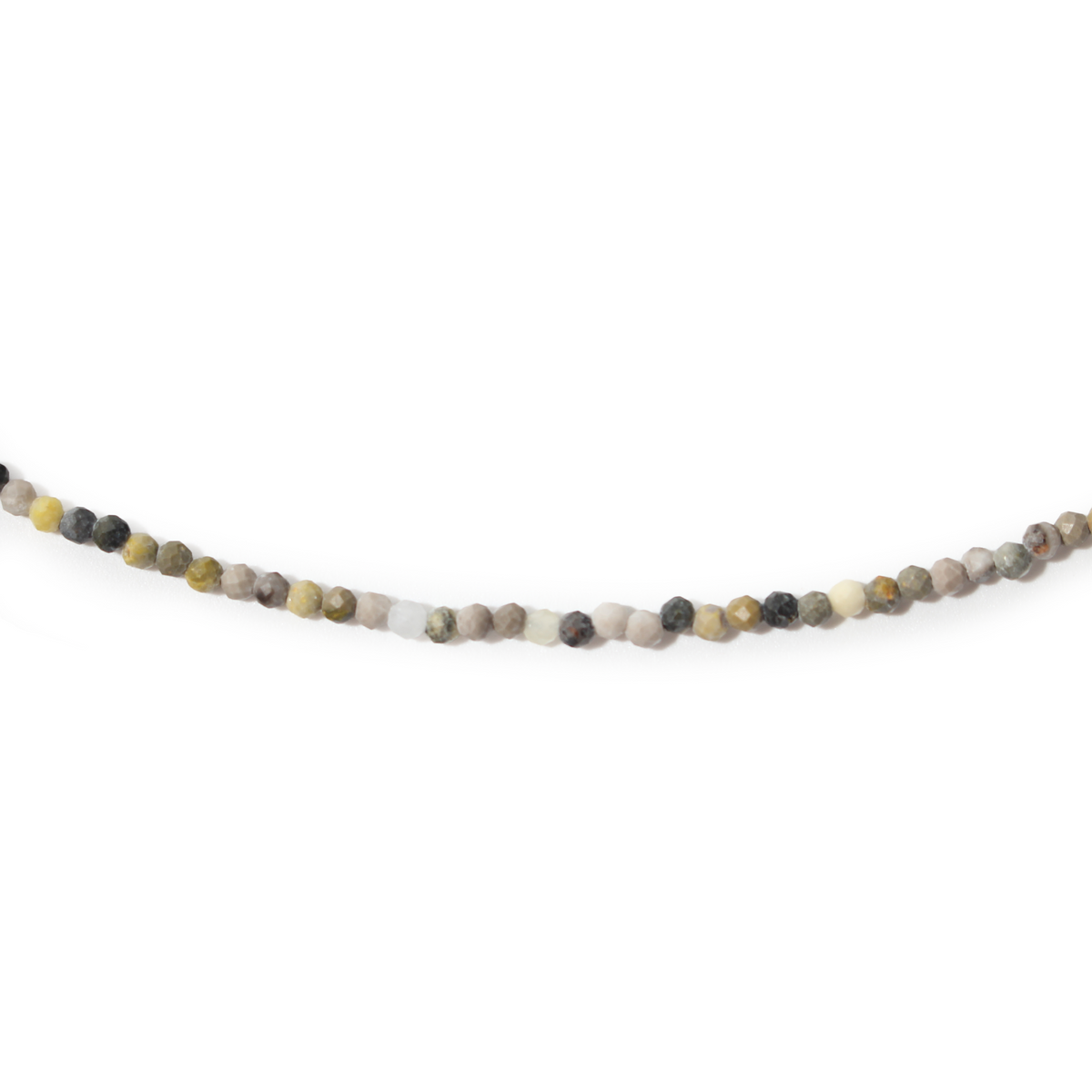 Bumble Bee Jasper Bead Necklace - 2-3mm