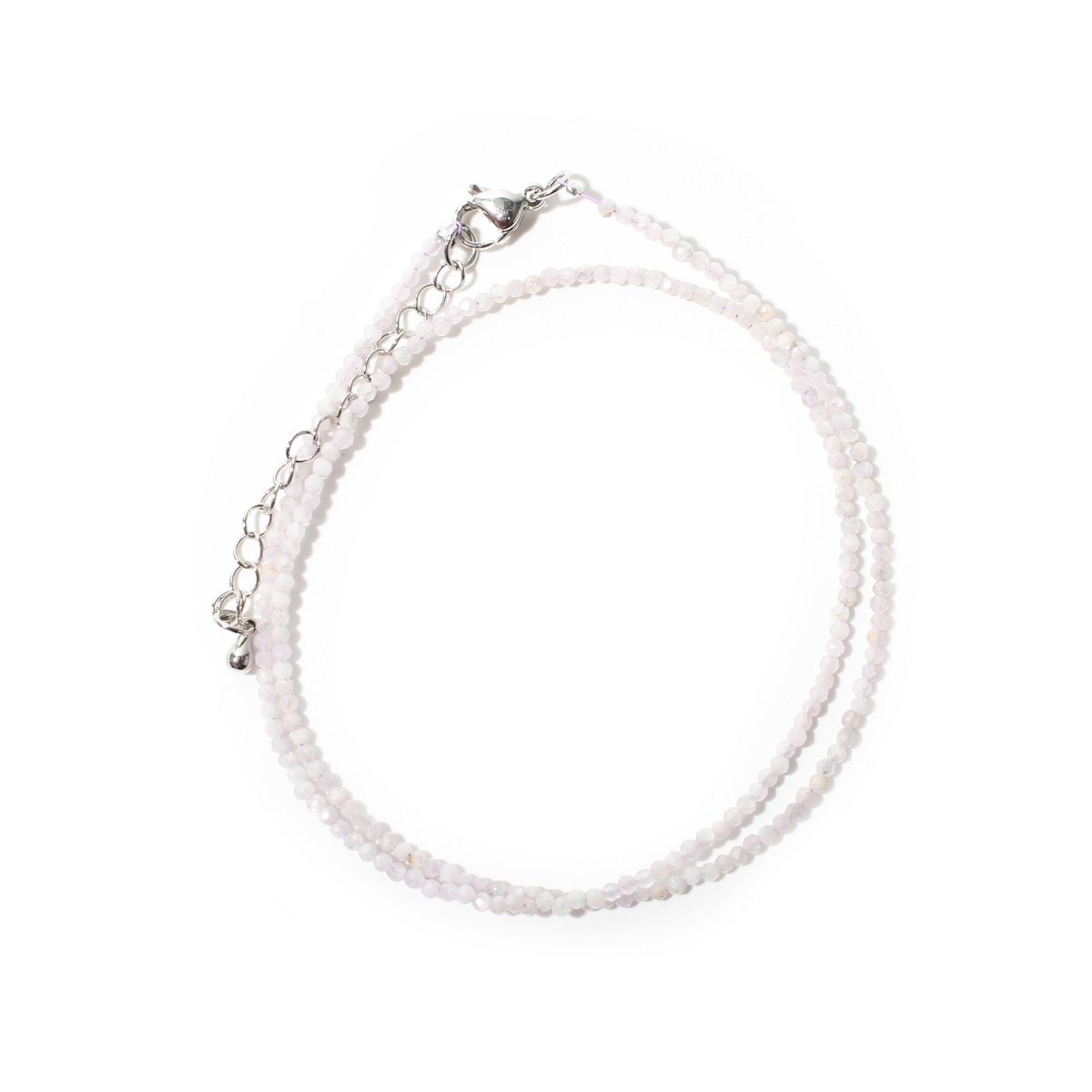 Kunzite Bead Necklace - 2-3mm