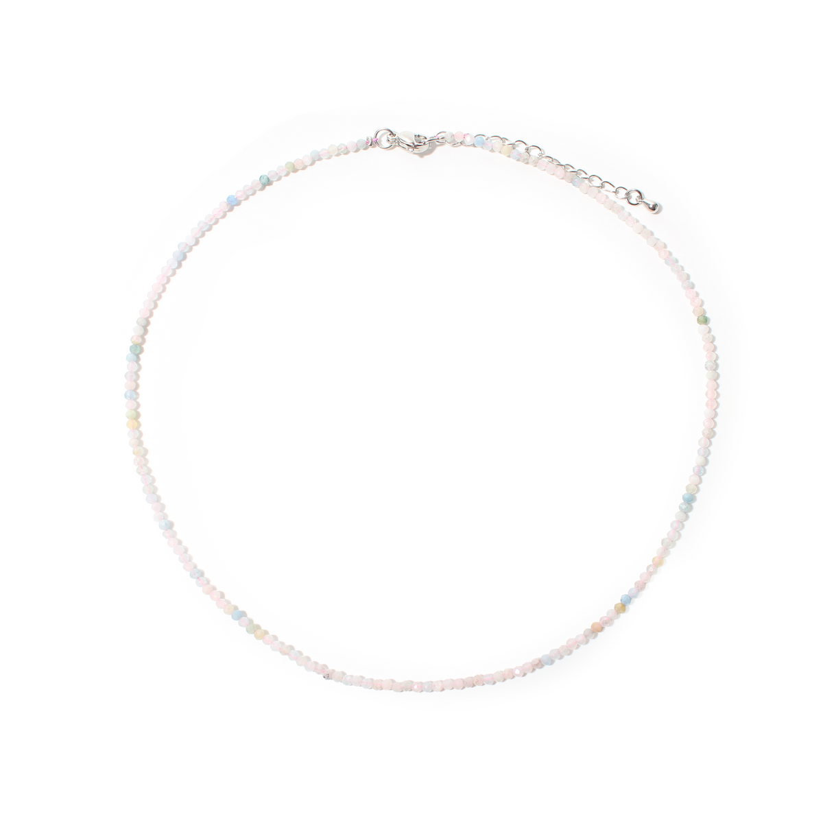 Morganite Bead Necklace - 2-3mm