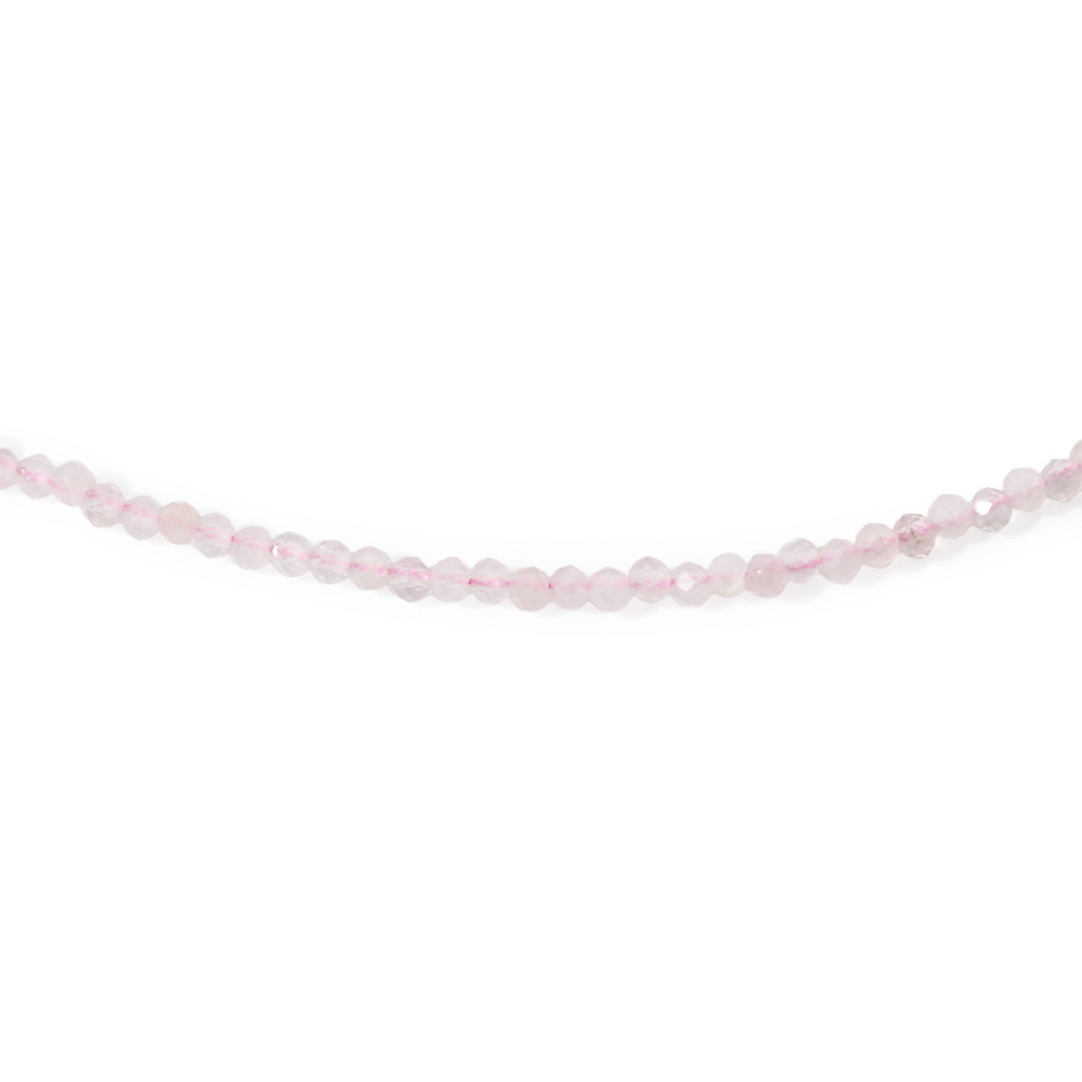 Rose Quartz Bead Necklace - 2-3mm