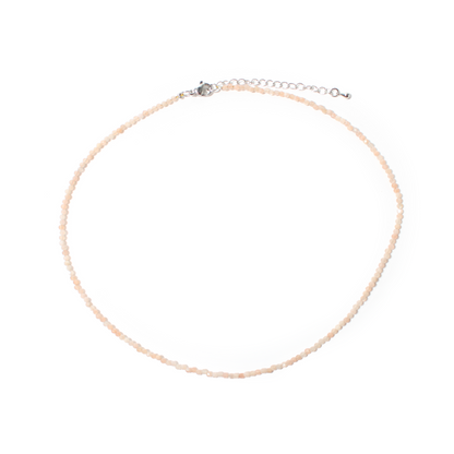 Sunstone Bead Necklace - 2-3mm