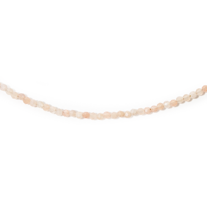 Sunstone Bead Necklace - 2-3mm