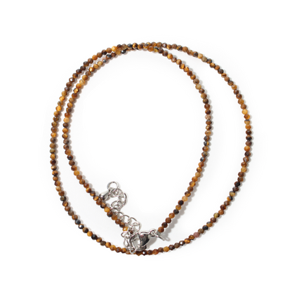 Tiger Eye Bead Necklace - 2-3mm