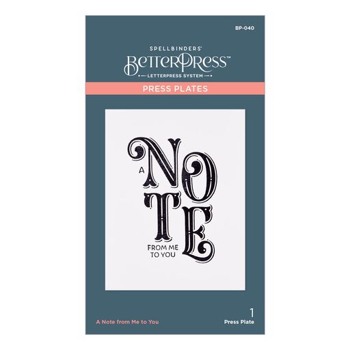 Une presse à imprimer « A Note from Me to You » de la collection BetterPress