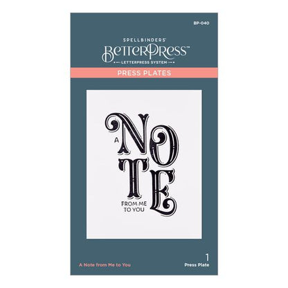 Une presse à imprimer « A Note from Me to You » de la collection BetterPress