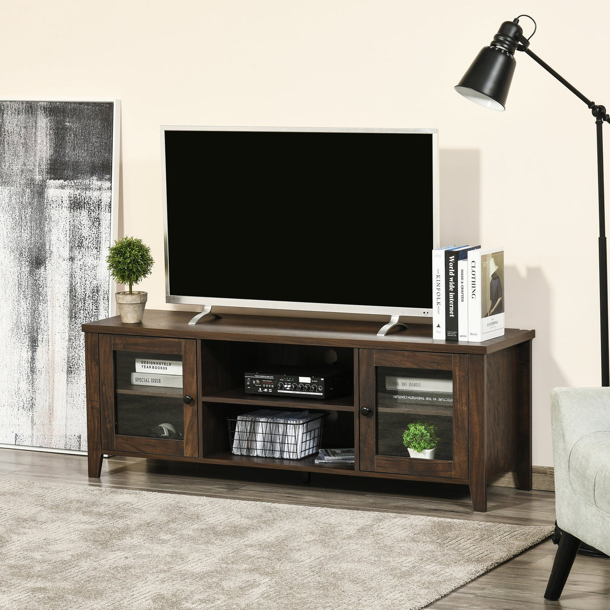 Meuble TV MacKenzie pour téléviseurs jusqu'à 65 pouces - Marron café