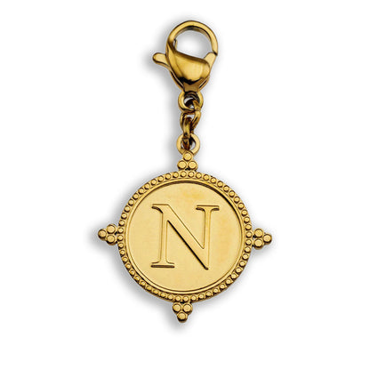 Gold Ornate Alphabet Letter Charms (A–Z) for Necklaces & Bracelets