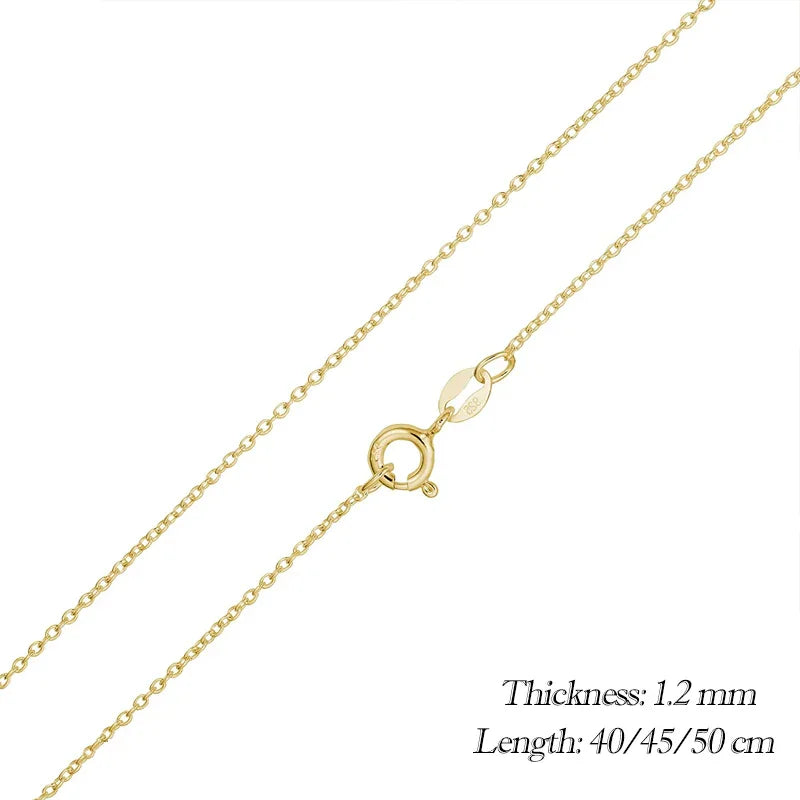 Élégance Intemporelle : Chaîne de Collier Ajustable en Argent Sterling 925 pour Femmes