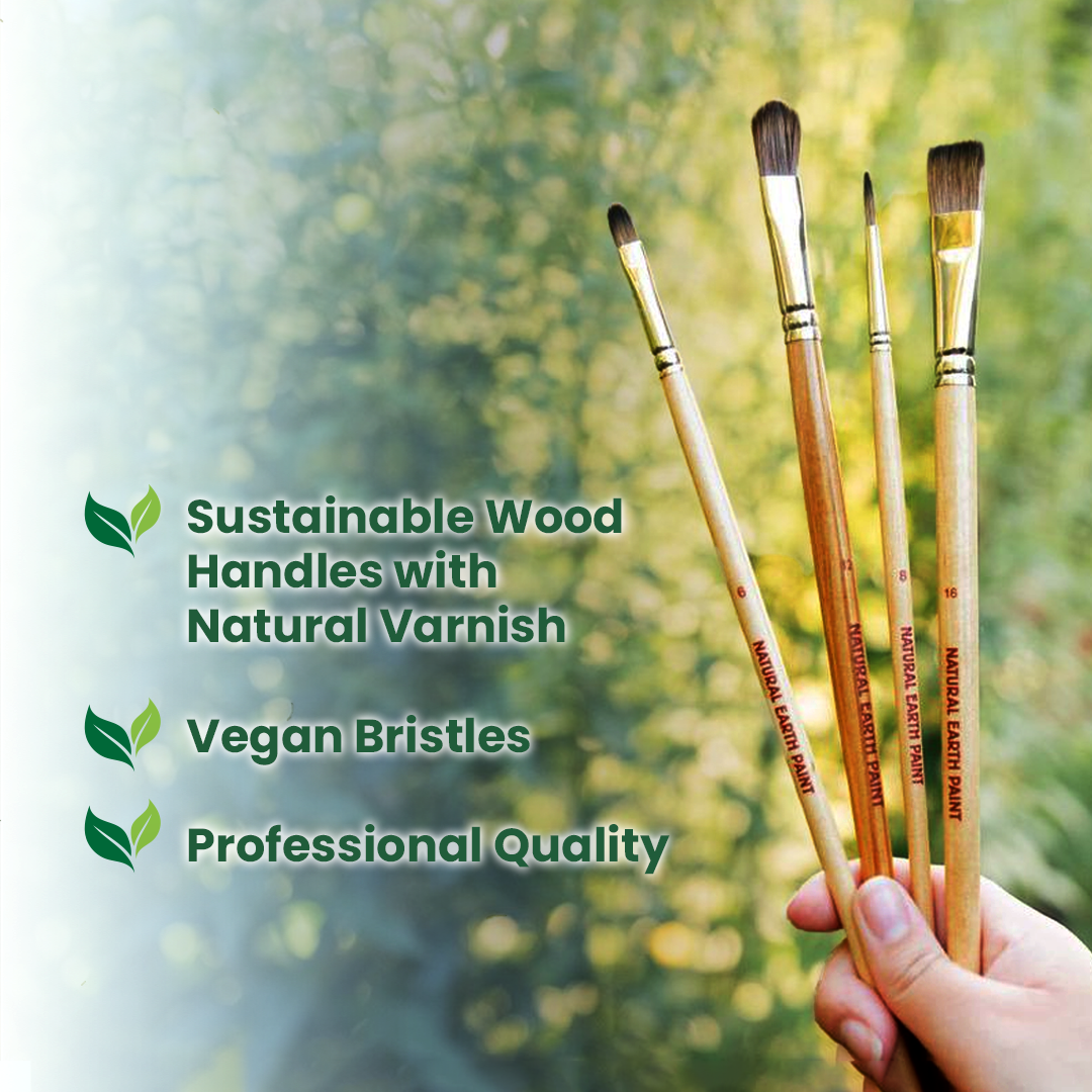 Bamboo Cup with 30 Brushes