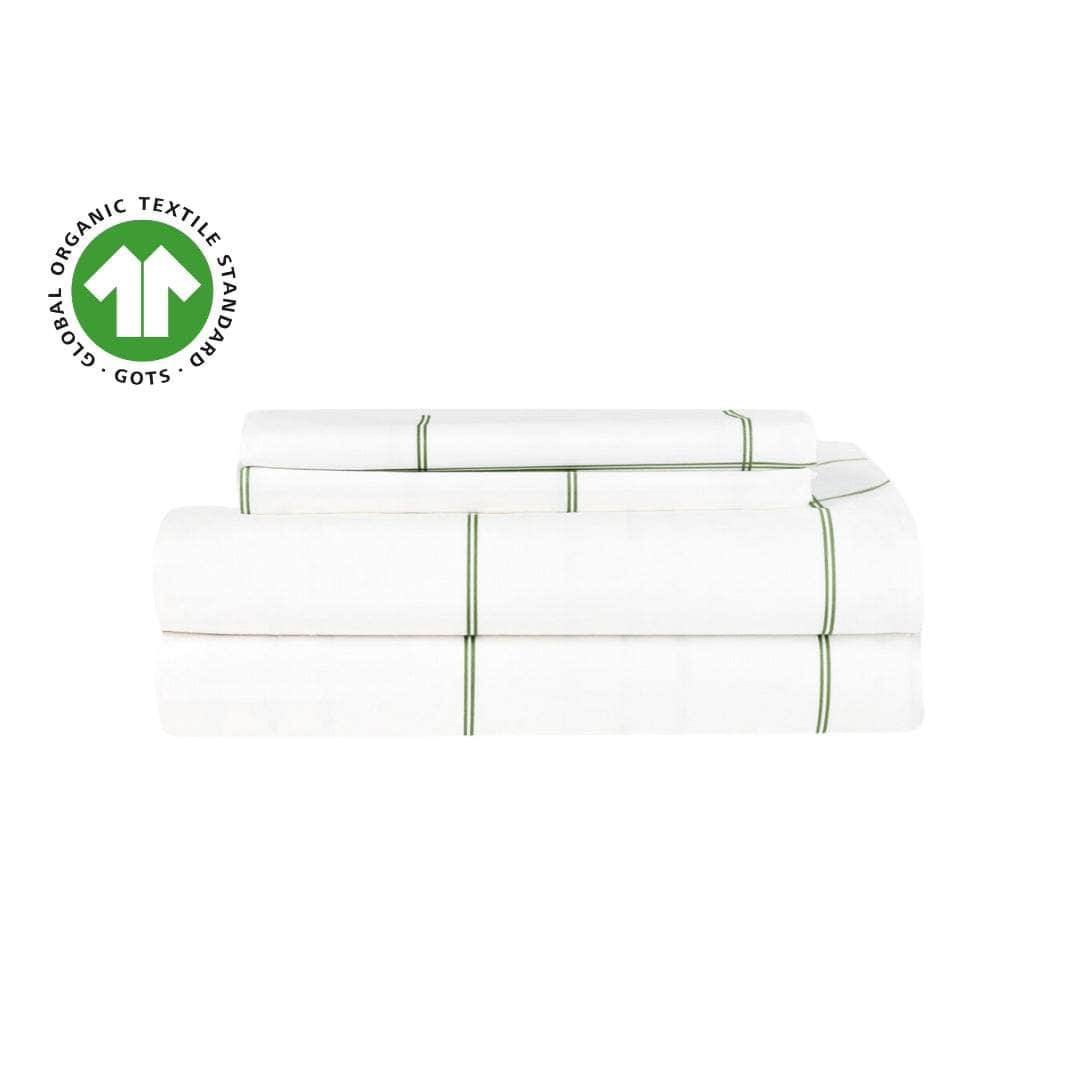 Parure de draps en percale de coton biologique essentielle