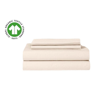 Parure de draps en percale de coton biologique essentielle