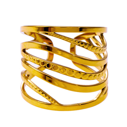 ODESA : bague texturée multicouches torsadées