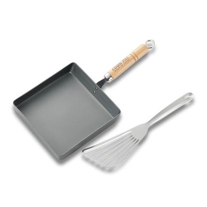 Yoshikawa Cook-Pal REN 18 x 18cm (Large) Nitrided Carbon Steel Tamagoyaki Pan