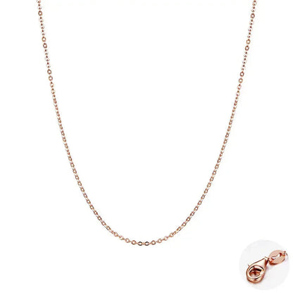 Collier chaîne basique en argent sterling 925 couleur or véritable - Sca016