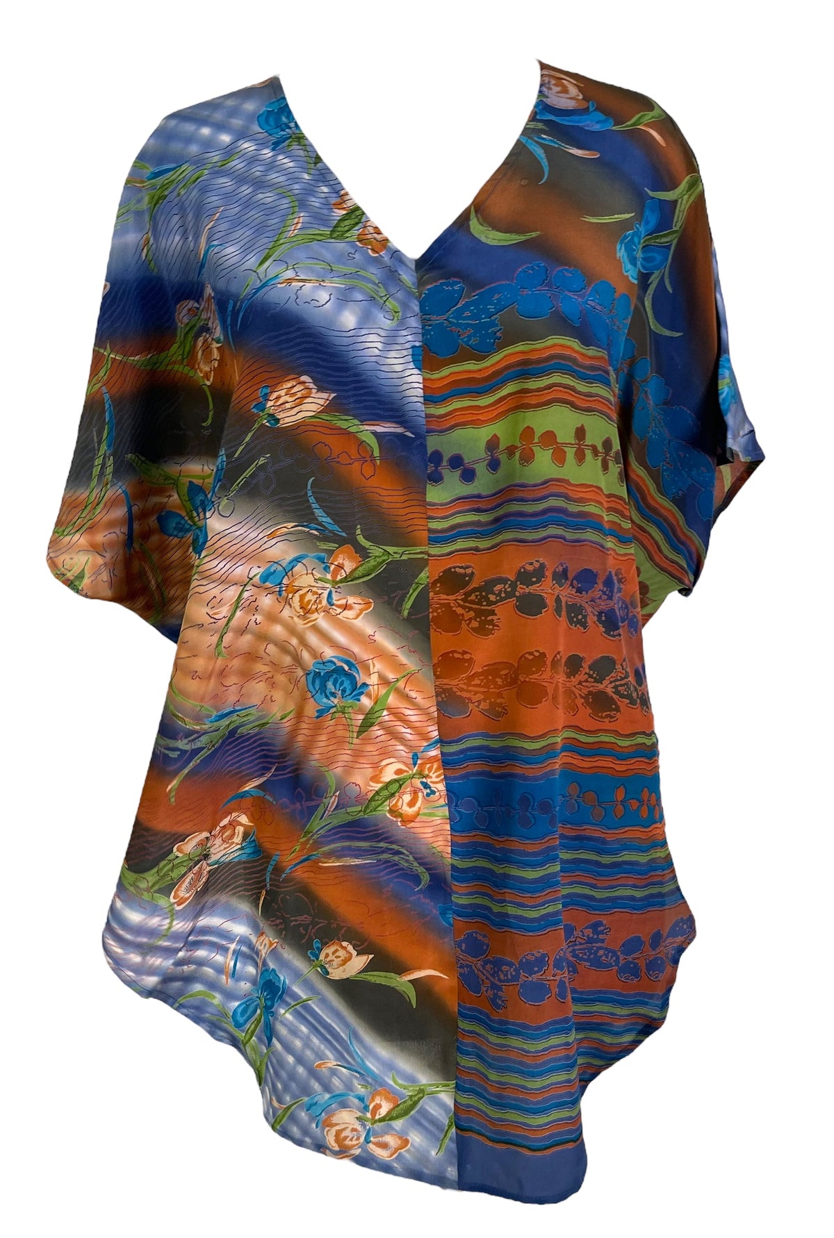 PRC6667 Haut Avatar cascade en pure soie