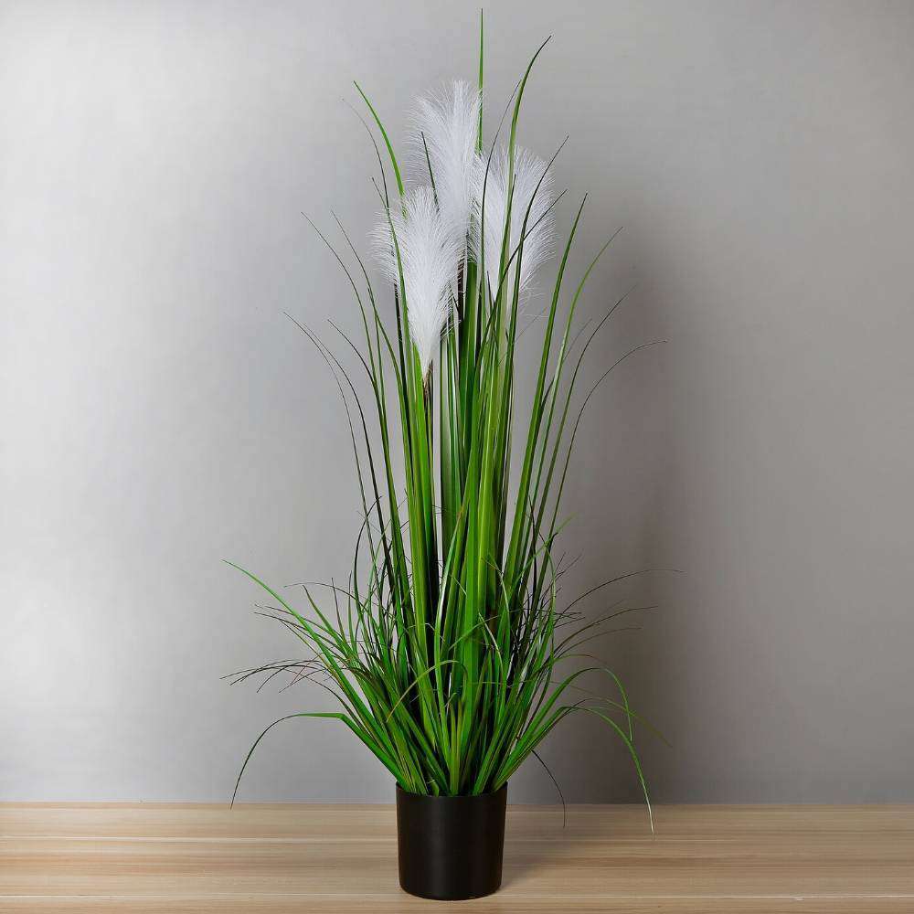 Ozie Herbe de roseau artificielle en pot 89 cm