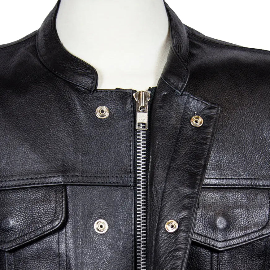 Gilet de club en cuir pour homme Open Road