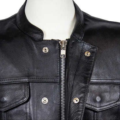 Gilet de club en cuir pour homme Open Road