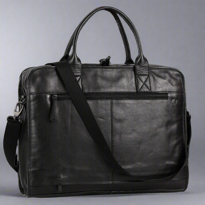 MET Two Handle Messenger Laptop Leather Bag