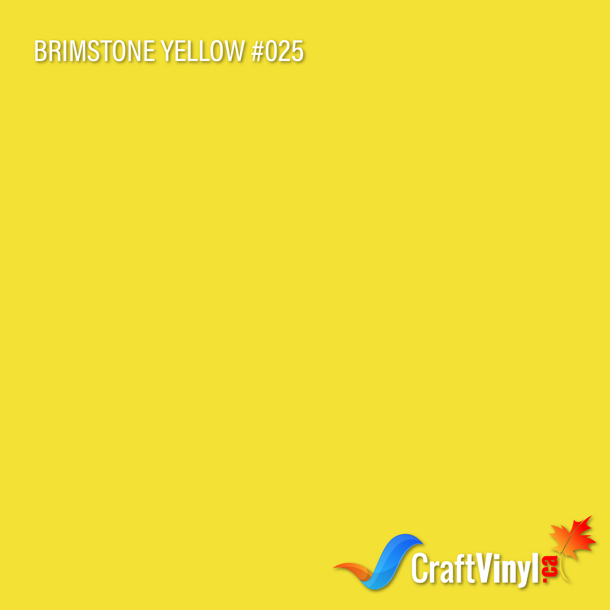 Oracal 651 Glossy Brimstone Yellow Vinyl #025 12'' x 5ft