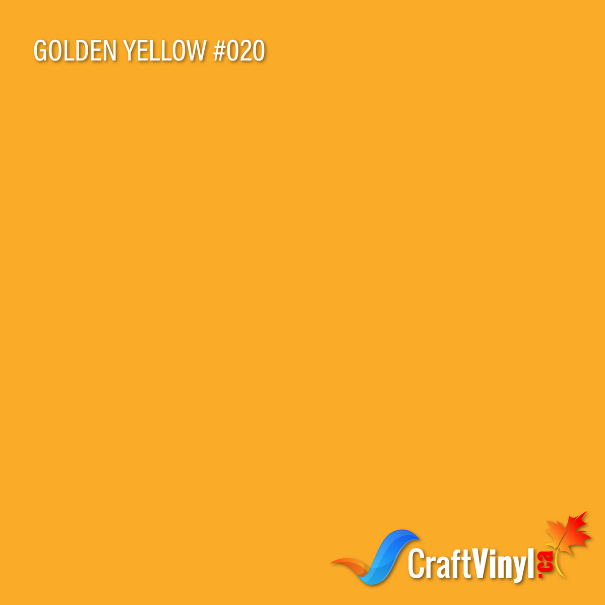 Oracal 651 Glossy Golden Yellow Vinyl #020 12'' x 5ft