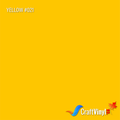 Oracal 651 Glossy Yellow #021 sheets and rolls