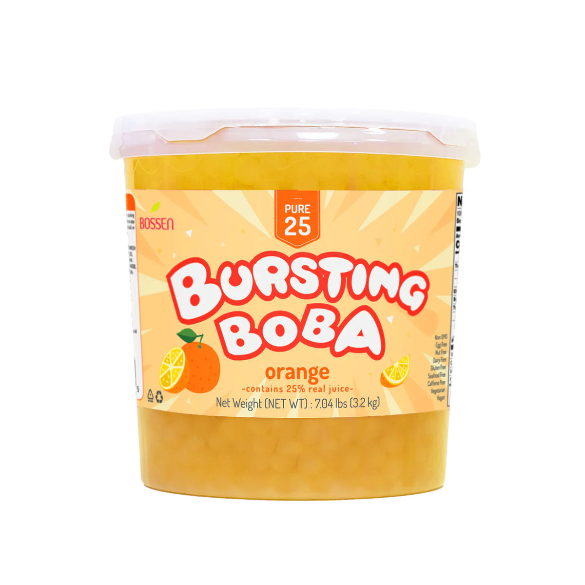 Orange Bursting Boba Pure25 - Popping Boba - Bossen - Canada - Ships Free Within Canada on Orders Above CAD $199