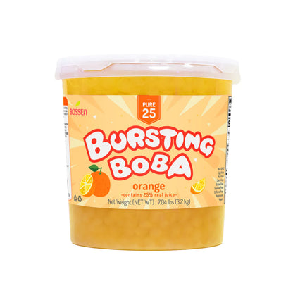 Orange Bursting Boba Pure25 - Popping Boba - Bossen - Canada - Ships Free Within Canada on Orders Above CAD $199