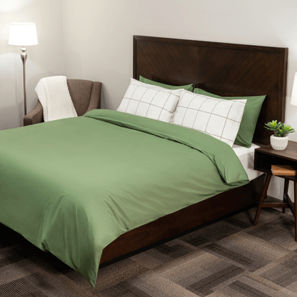 Essential Organic Percale Collection Duvet Cover & Pillowcase Set