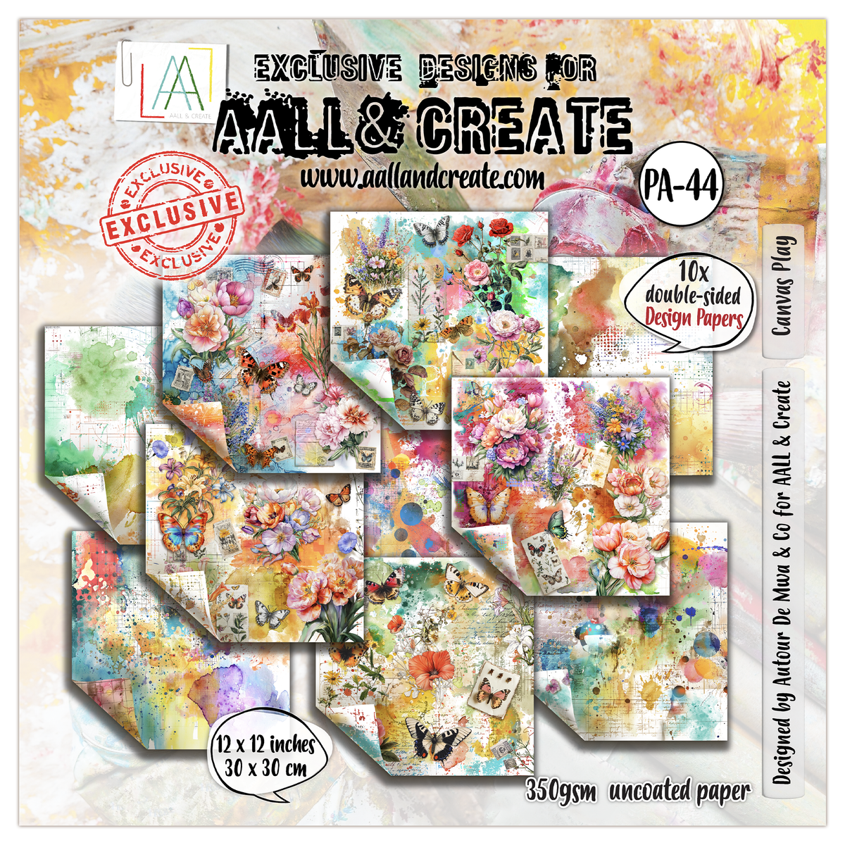 AALL and Create - Papier de création 30x30 cm - Canvas Play