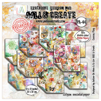 AALL and Create - Papier de création 30x30 cm - Canvas Play