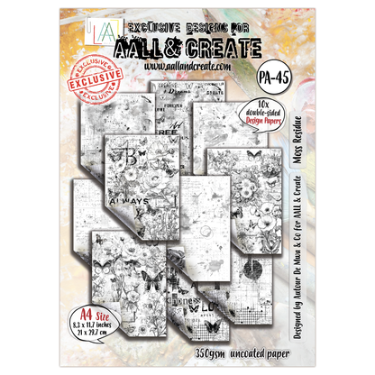 AALL and Create - A4 Design Paper - Moss Residue
