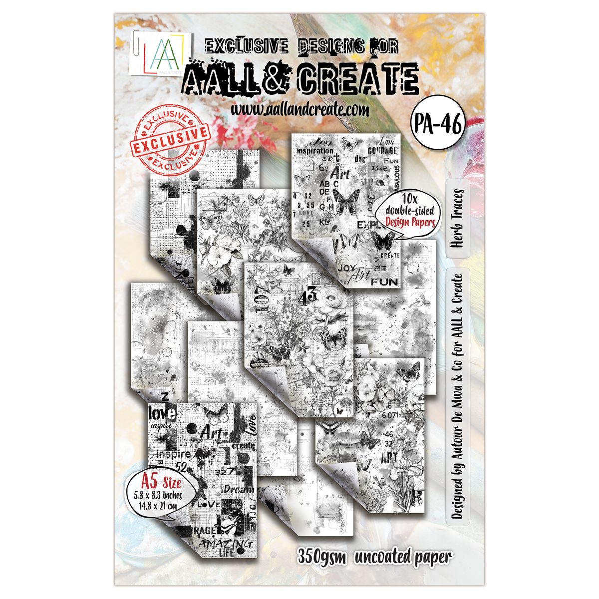 AALL and Create - A5 Design Paper - Herb Traces