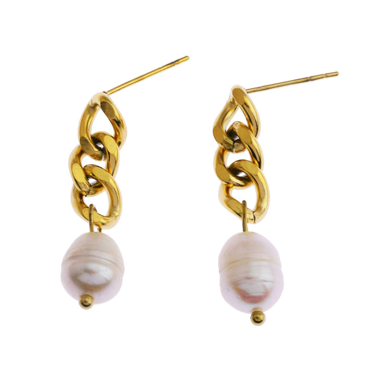 Boucles d'oreilles pendantes CATH en perles de culture d'eau douce