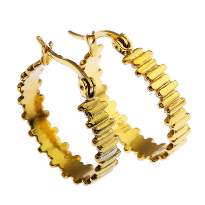 Boucles d'oreilles créoles échelonnées asymétriques KANA