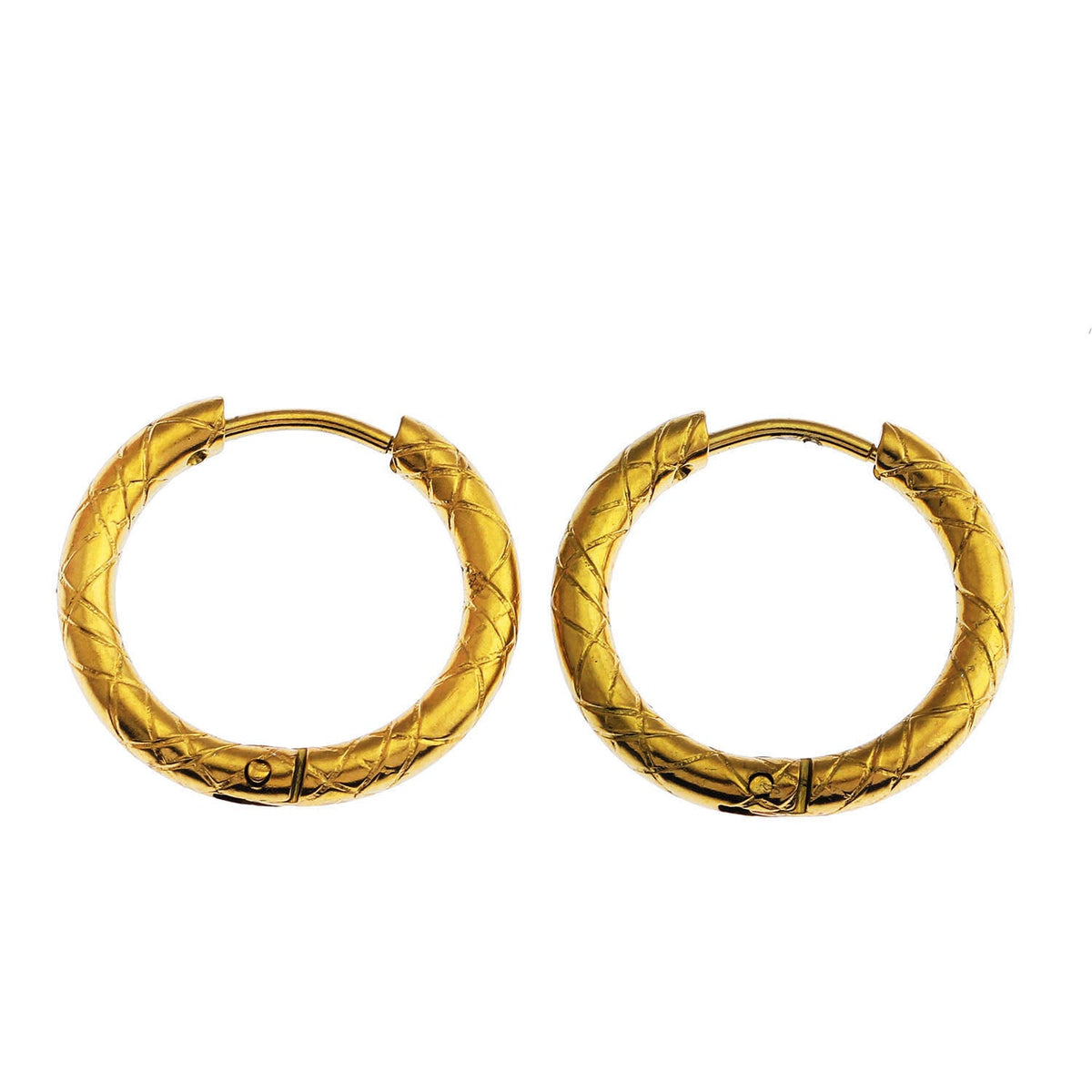 MALENA : Boucles d'oreilles créoles gravées décoratives