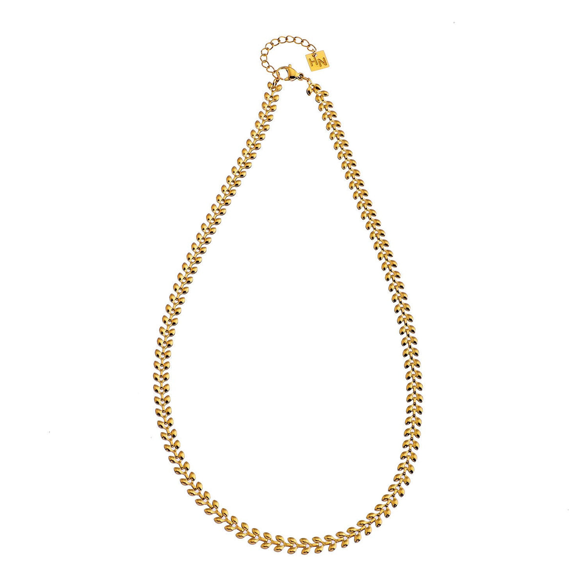 FANIA : Collier Chaîne Audacieuse à Motifs Végétaux
