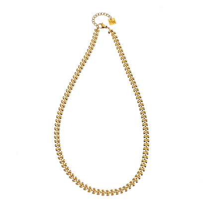 FANIA : Collier Chaîne Audacieuse à Motifs Végétaux