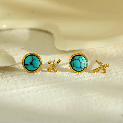 DORA Ensemble de 2 paires de boucles d'oreilles clous