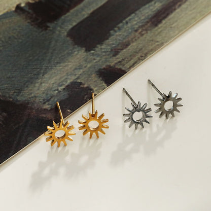 Boucles d'oreilles clous « Nuit étoilée » dorées, style EDLA