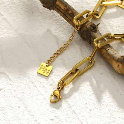 Bracelet JACKI contemporain trombone doré