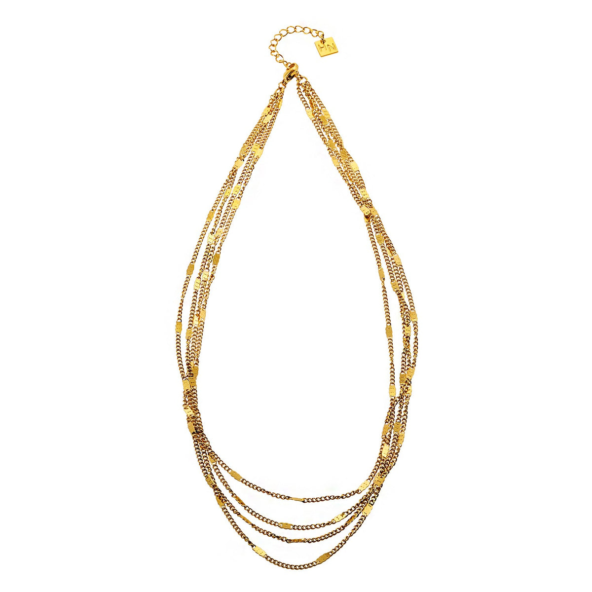 MORIA : Collier à 4 rangs, luxe superposé