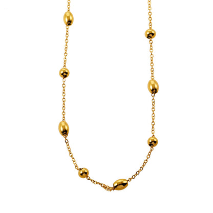 VIGO : Collier à chaîne en or à billes et ovales, sans effort et essentiel